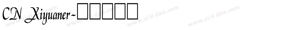 CN Xiyuaner字体转换